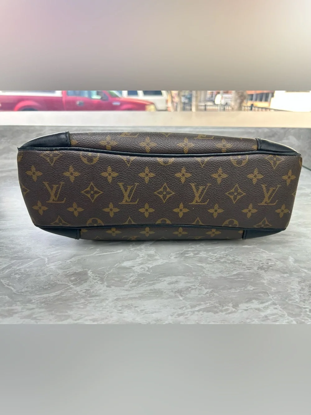 Authentic Louis Vuitton Monogram Canvas Odeon MM Crossbody Bag w/ Dust Bag